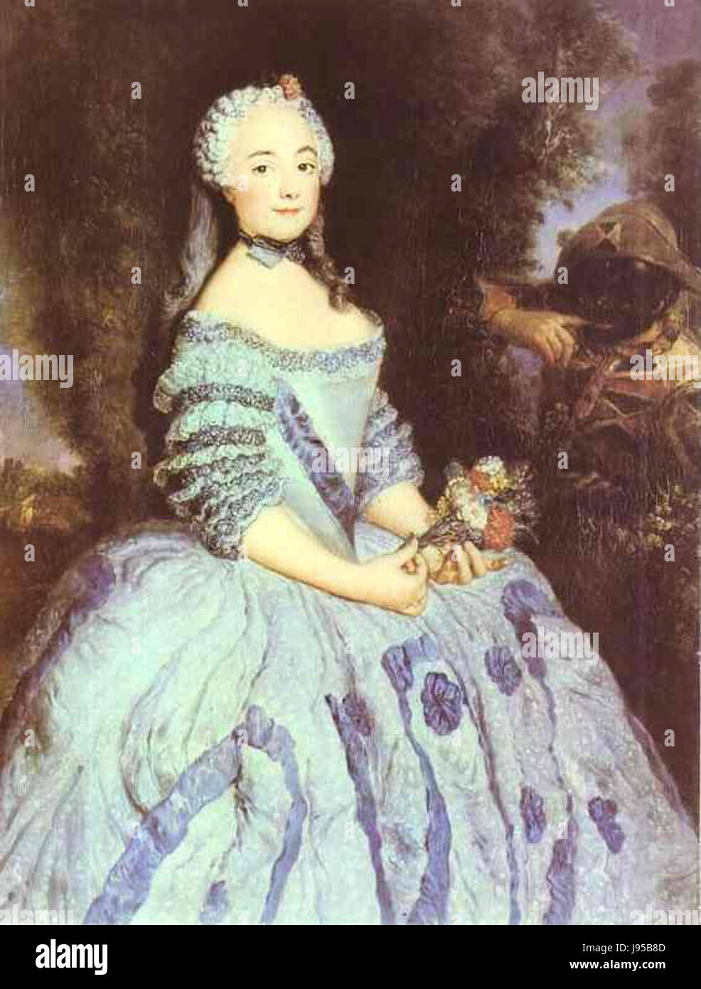 Antoine Pesne was a French portrait artist active during the 18th century, known for his portraits of French nobility and intellectuals. His works are significant in the study of Rococo art. Stock Photo