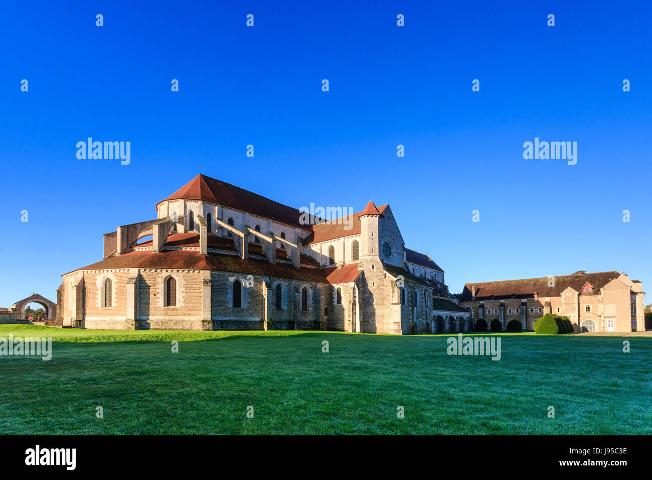 France, Yonne, Pontigny, Cistercian abbey of Pontigny, the church Stock Photo