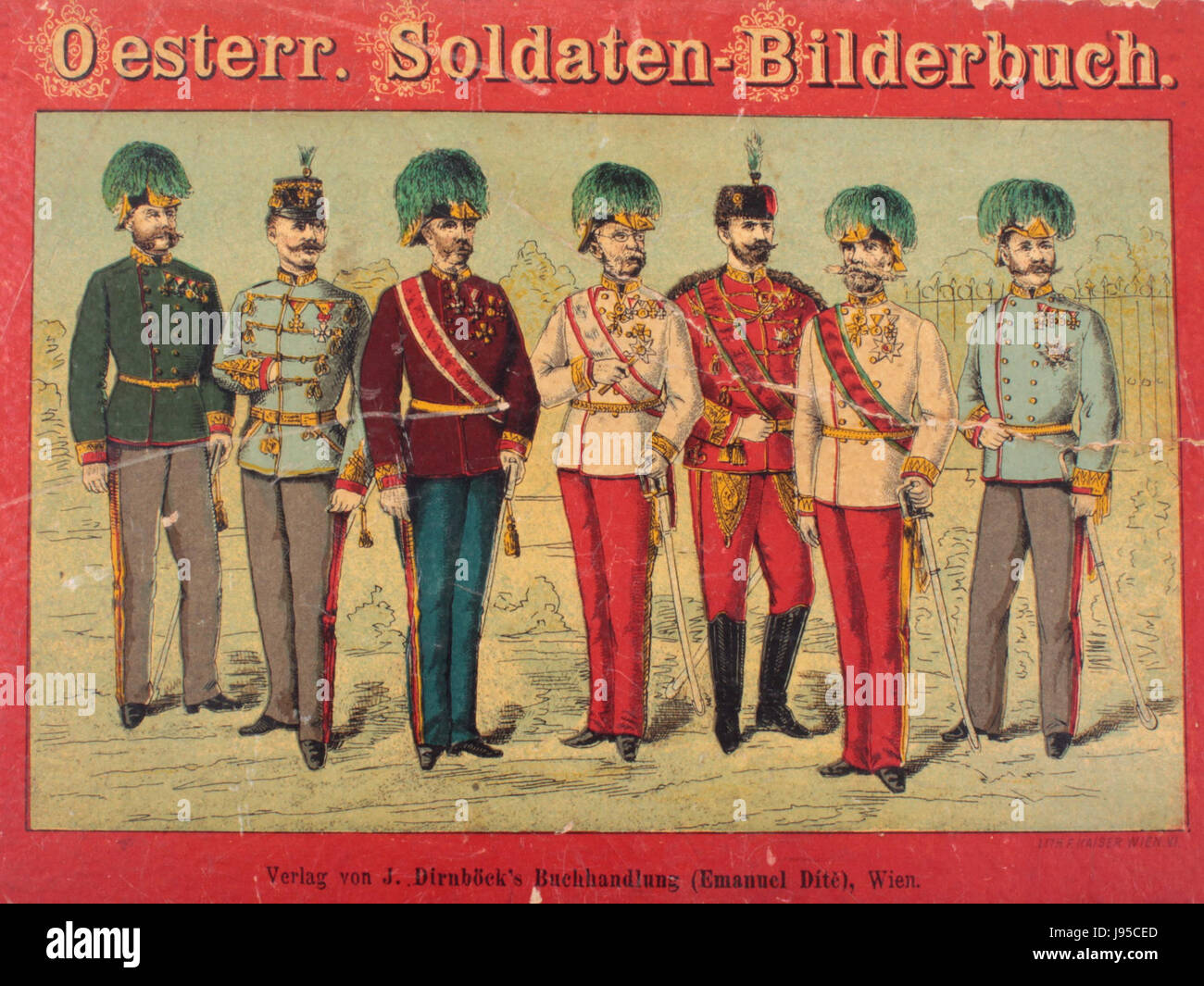 Oesterreichisches Soldaten Bilderbuch 1890 Stock Photo