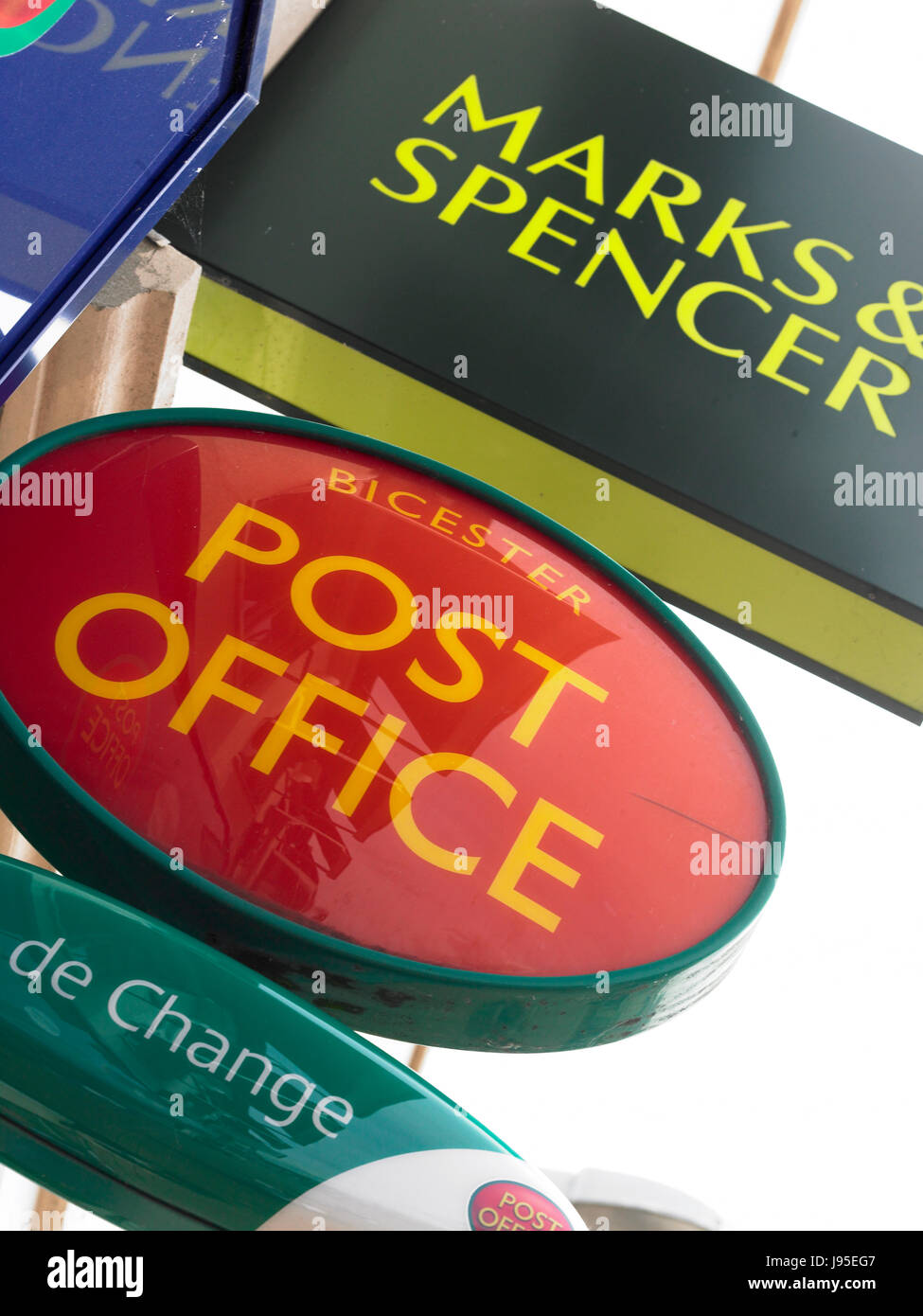 Post office and Marks and Spencers sign Stock Photo Alamy