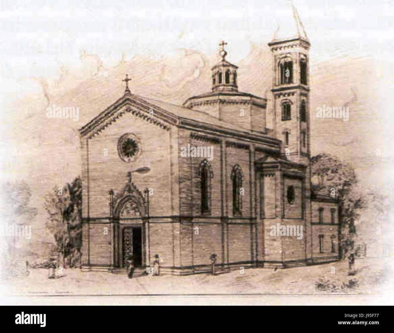 Progetto Chiesa del Sacro Cuore Montepulciano Stazione Stock Photo - Alamy