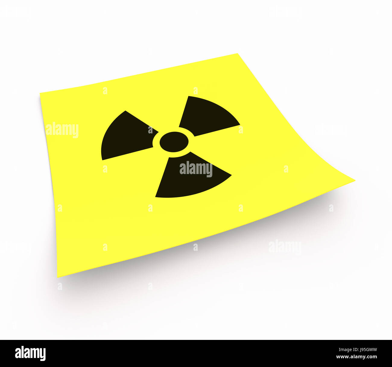 stickies - radioactive symbol Stock Photo