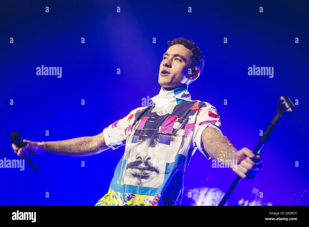 London, UK. 4th Jun, 2017. British electro-pop band, Years and Years,  perform at the Mighty Hoopla Festival at Victoria Park in London, 2017  Credit: Myles Wright/ZUMA Wire/Alamy Live News Stock Photo -