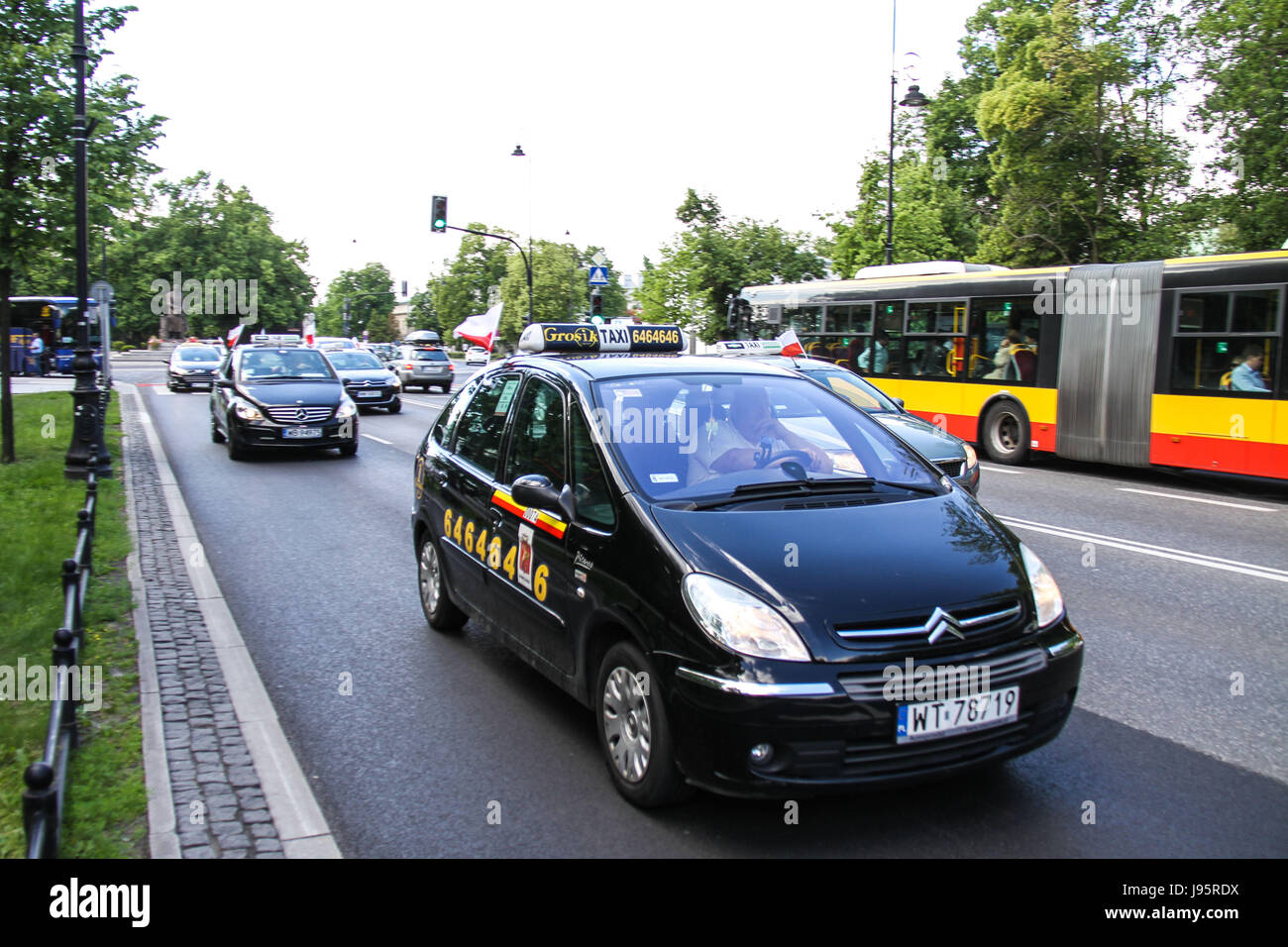 Warsaw taxi hires stock photography and images Alamy