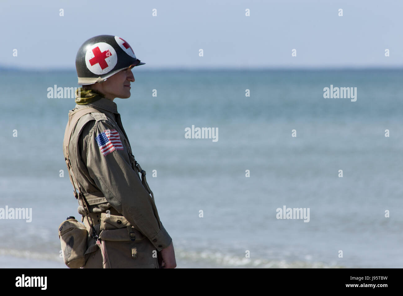 Normandy, France. 5th June 2017. Utah Beach, Normandy, France. A group ...