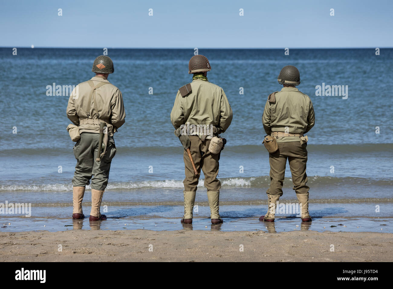 Normandy, France. 5th June 2017. Utah Beach, Normandy, France. A group ...