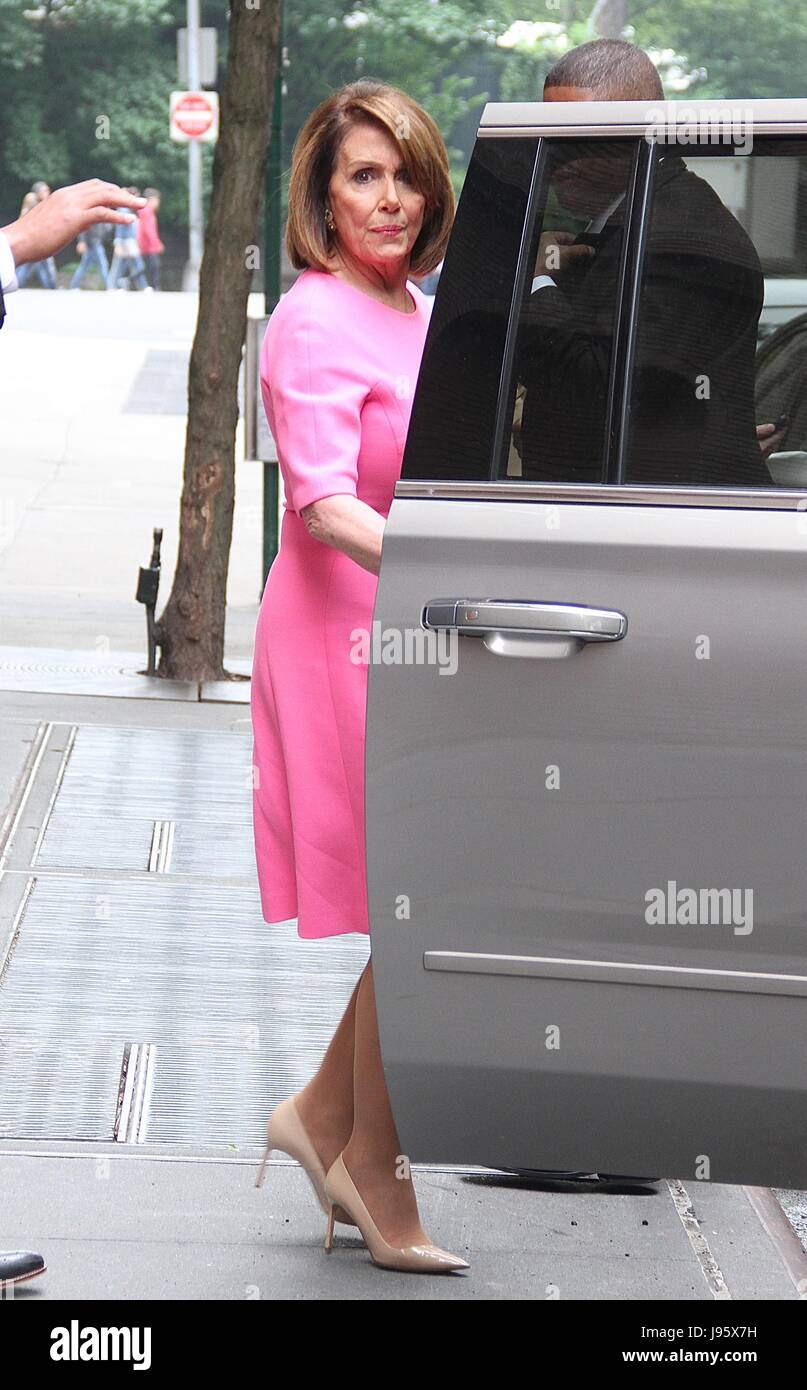 New York, NY, USA. 5th June, 2017. Nancy Pelosi (D-CA), U.S. Congresswoman and Minority Leader for the House of Representatives, spotted leaving 'The View' in New York, New York on June 5, 2017. Credit: Rainmaker Photo/Media Punch/Alamy Live News Stock Photo