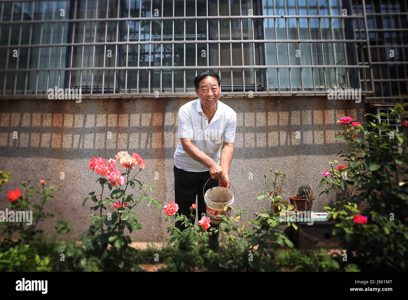 June 5, 2017 - Shijiazhuan, Shijiazhuan, China - Shijiazhuang, CHINA-June 5 2017: (EDITORIAL USE ONLY. CHINA OUT) The 62-year-old man Zheng Chunfu, attended the national college entrance examination in 1977. He didn't enter his dream school and tried again the next year. Now he has retired from the local court in Shijiazhuang, north China's Hebei Province. The national college entrance examination of 2017, known as gaokao, will starts on June 7th. The National College Entrance Examination was restored in 1977, which changed the fates of several generations in China. The photos depict stories o Stock Photo