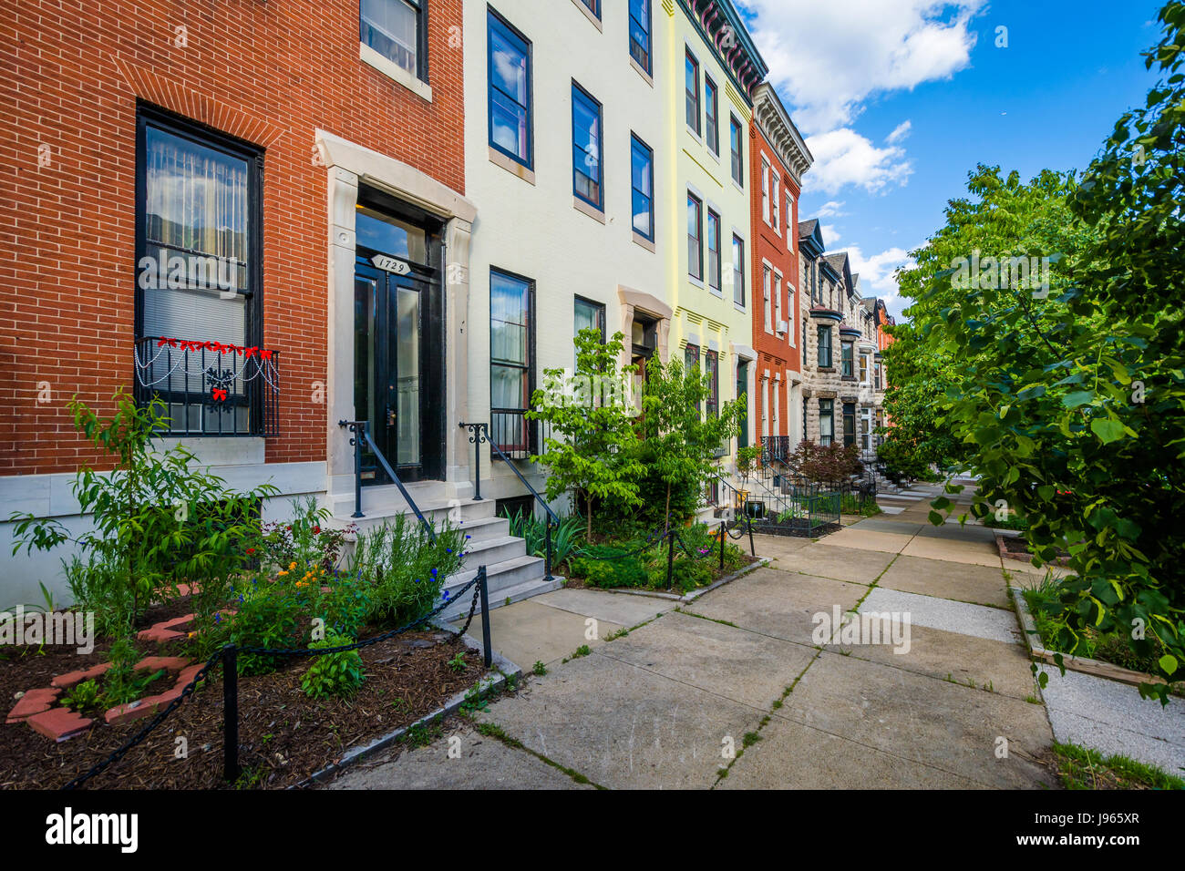 Row houses in Bolton Hill, Baltimore, Maryland Stock Photo Alamy