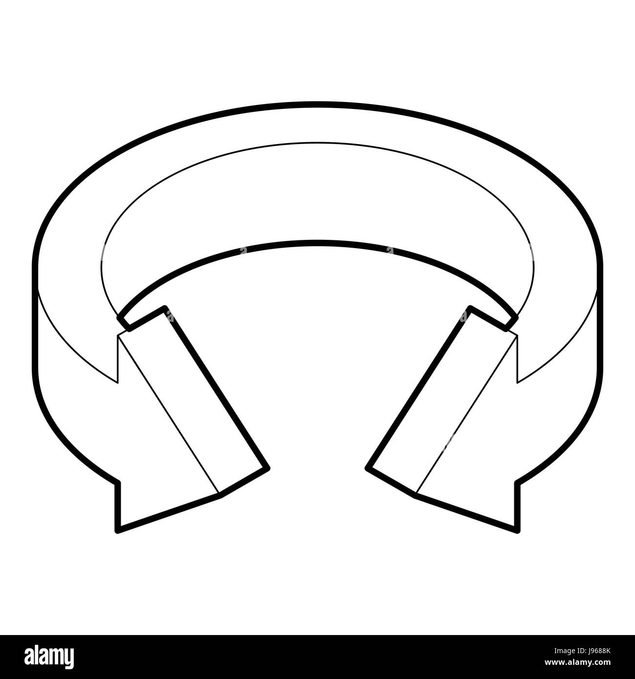Arrow circle icon, outline style Stock Vector Image & Art - Alamy