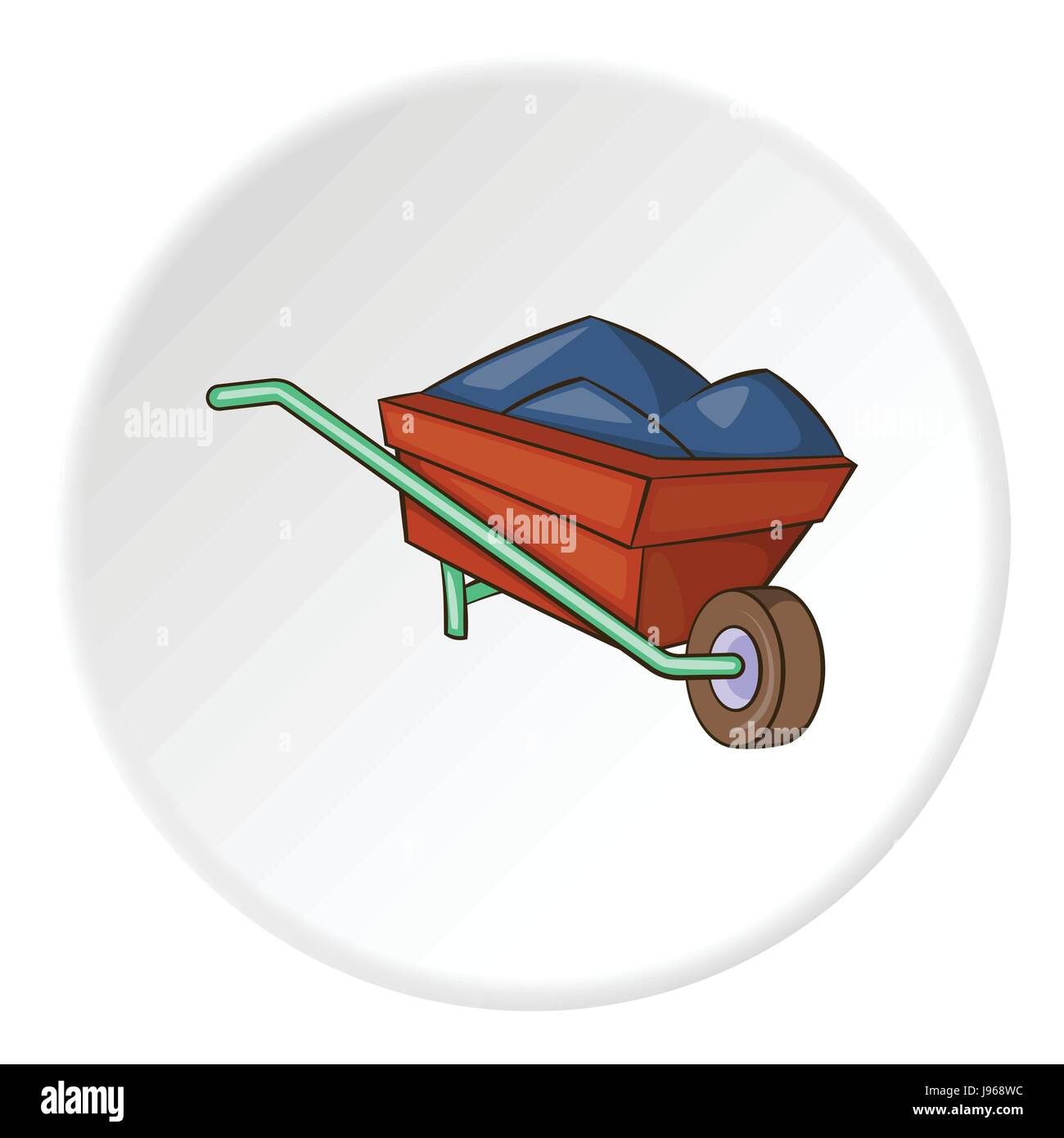 Wheelbarrow icon, flat style Stock Vector Image & Art - Alamy