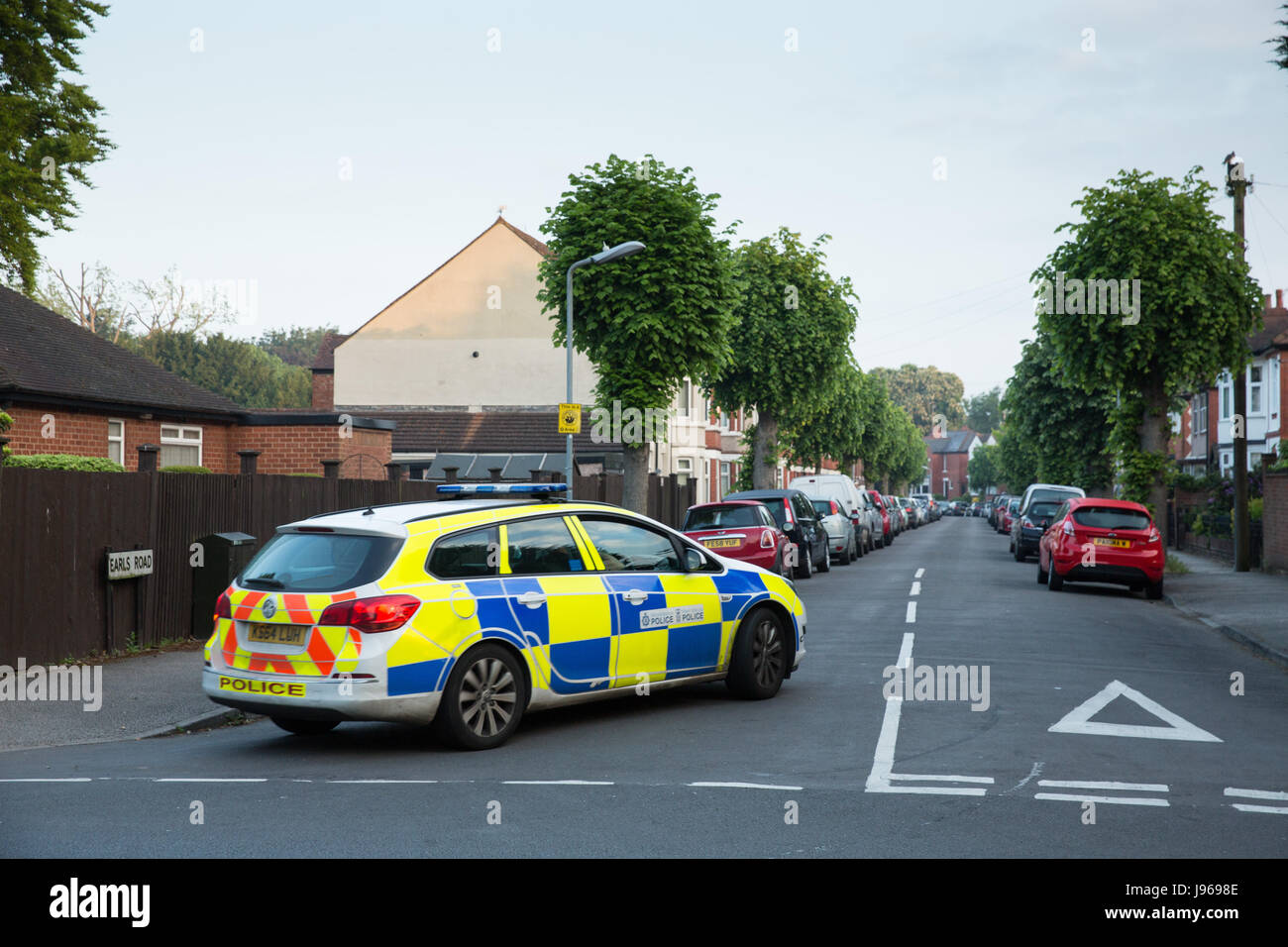 Poilice car in earls road nuneaton hires stock photography and images