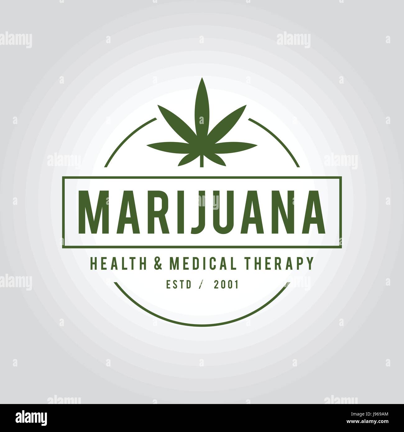 Vintage Marijuana label design, Cannabis Health and Medical therapy