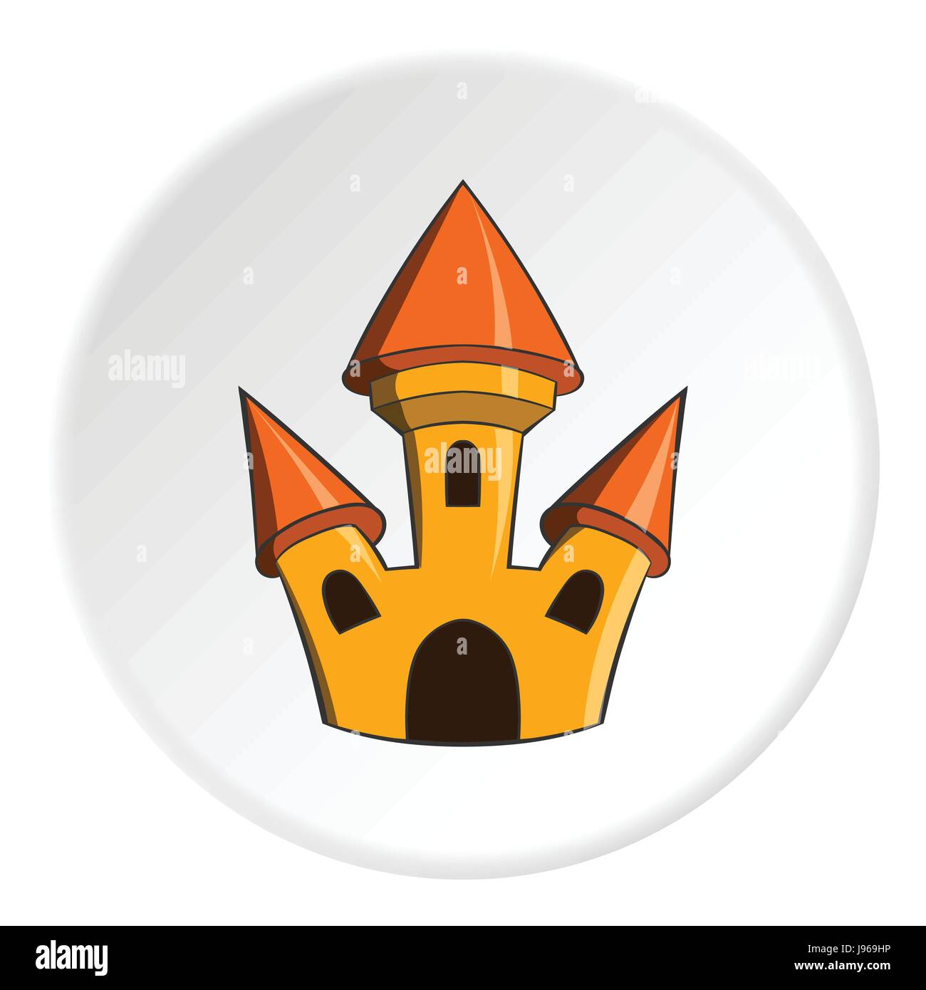 Toy castle icon, cartoon style Stock Vector Image & Art Alamy