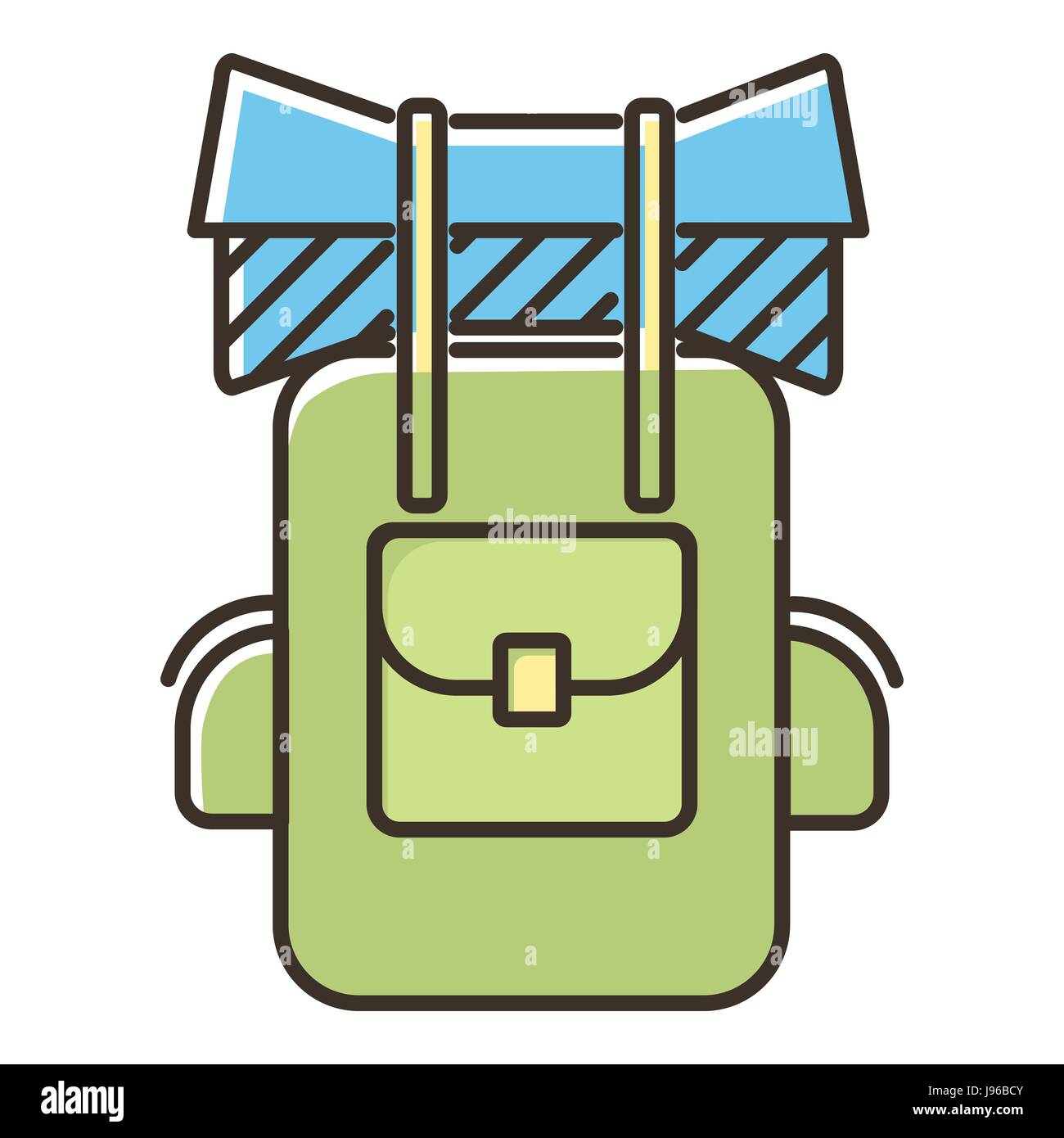 Backpack icon, flat style Stock Vector Image & Art - Alamy