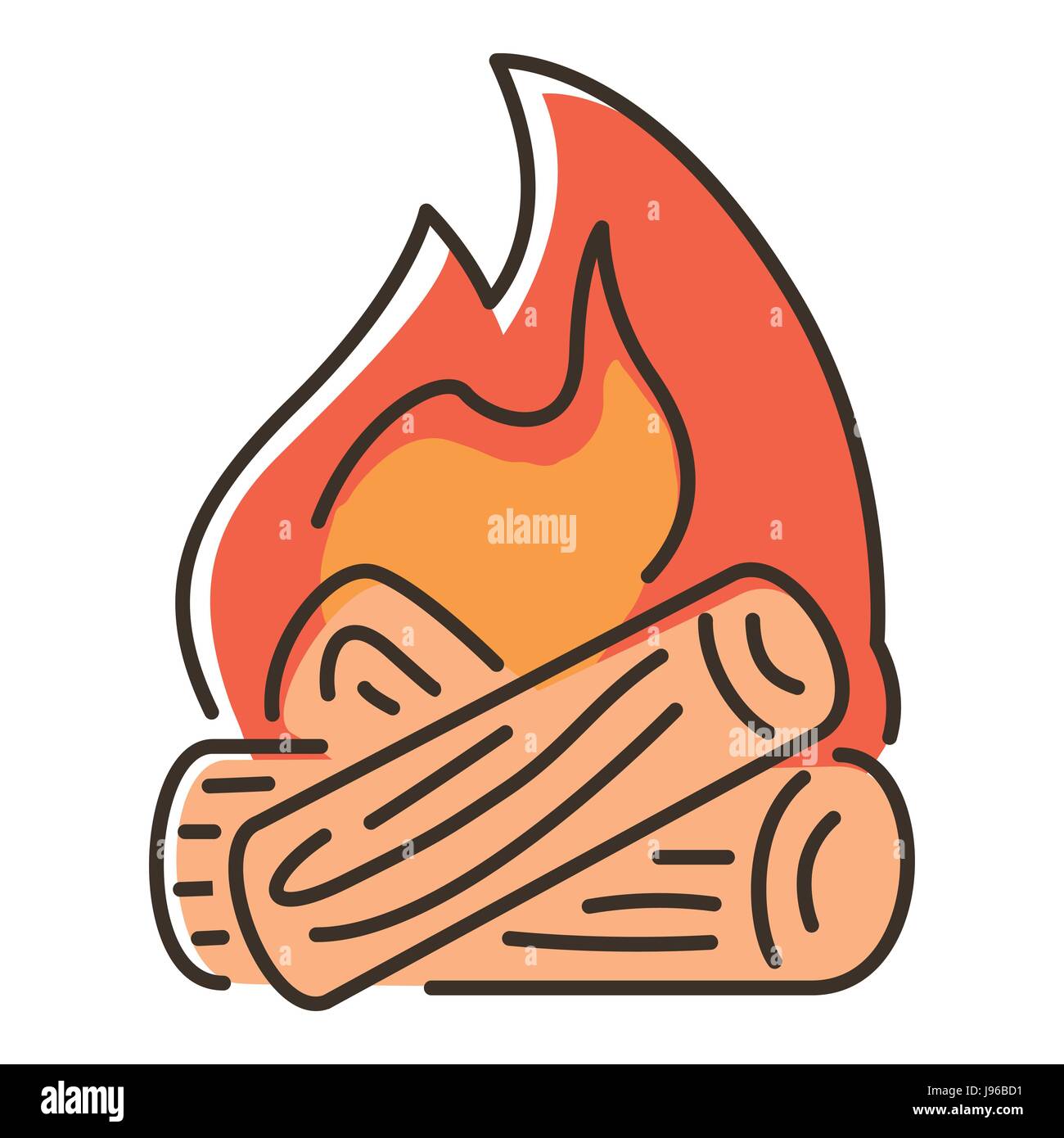 Campfire icon, flat style Stock Vector Image & Art - Alamy