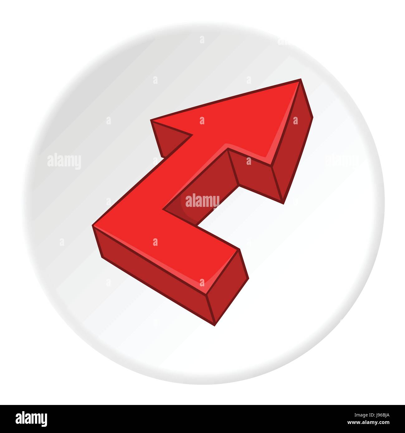 Red broken arrow icon, cartoon style Stock Vector Image & Art Alamy