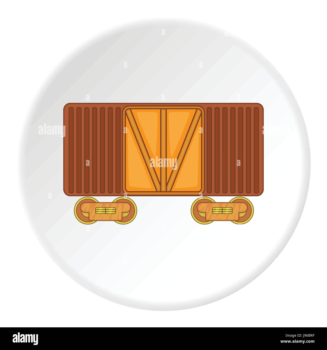 Railway cargo container icon, cartoon style Stock Vector Image & Art ...