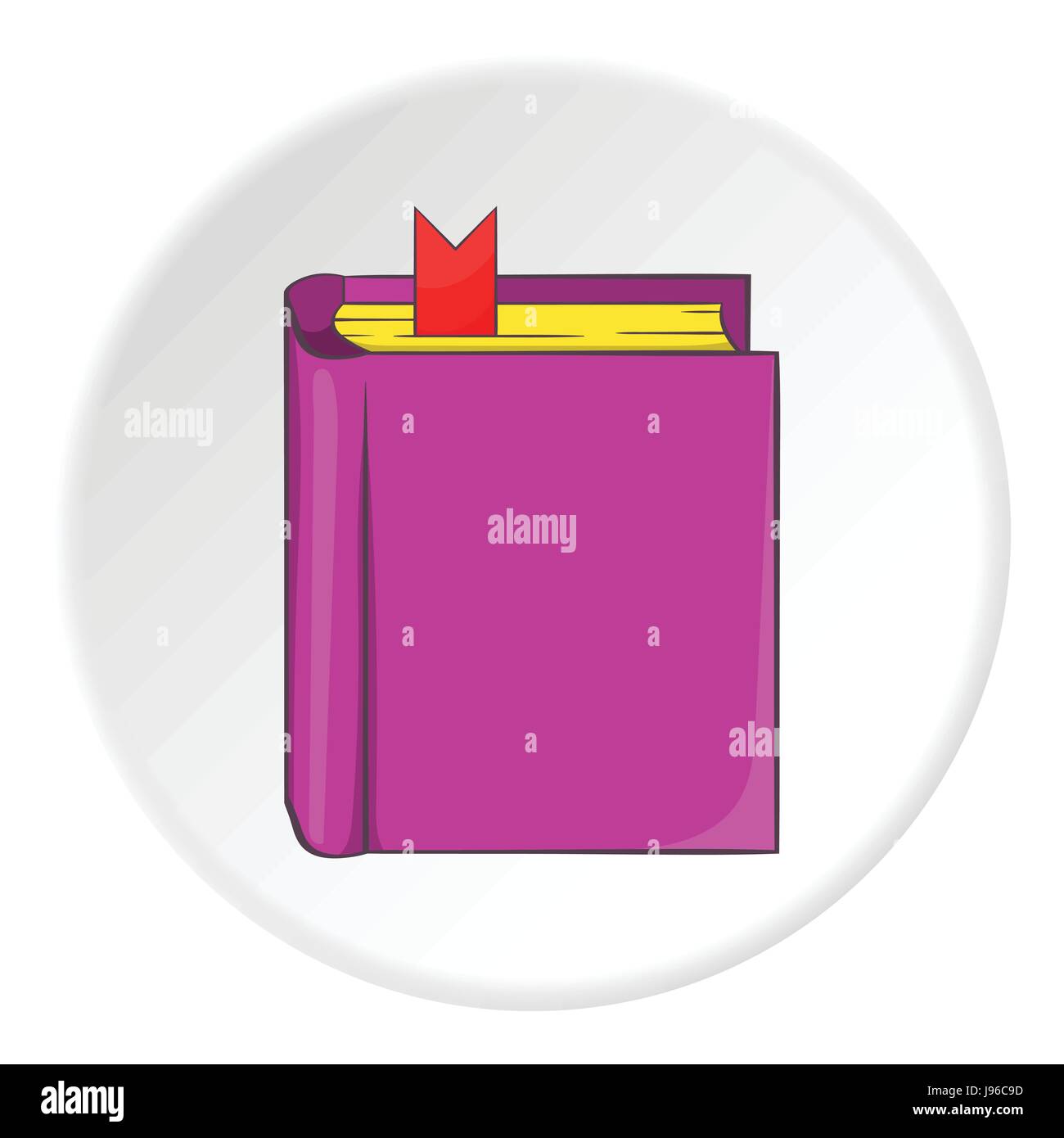 Thick book with bookmark icon, cartoon style Stock Vector Image & Art ...