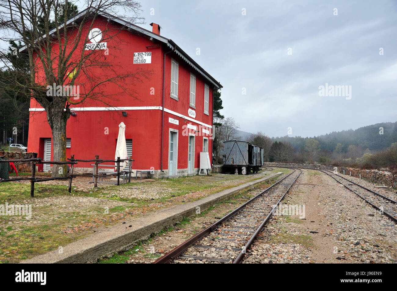 old trainstation Stock Photo