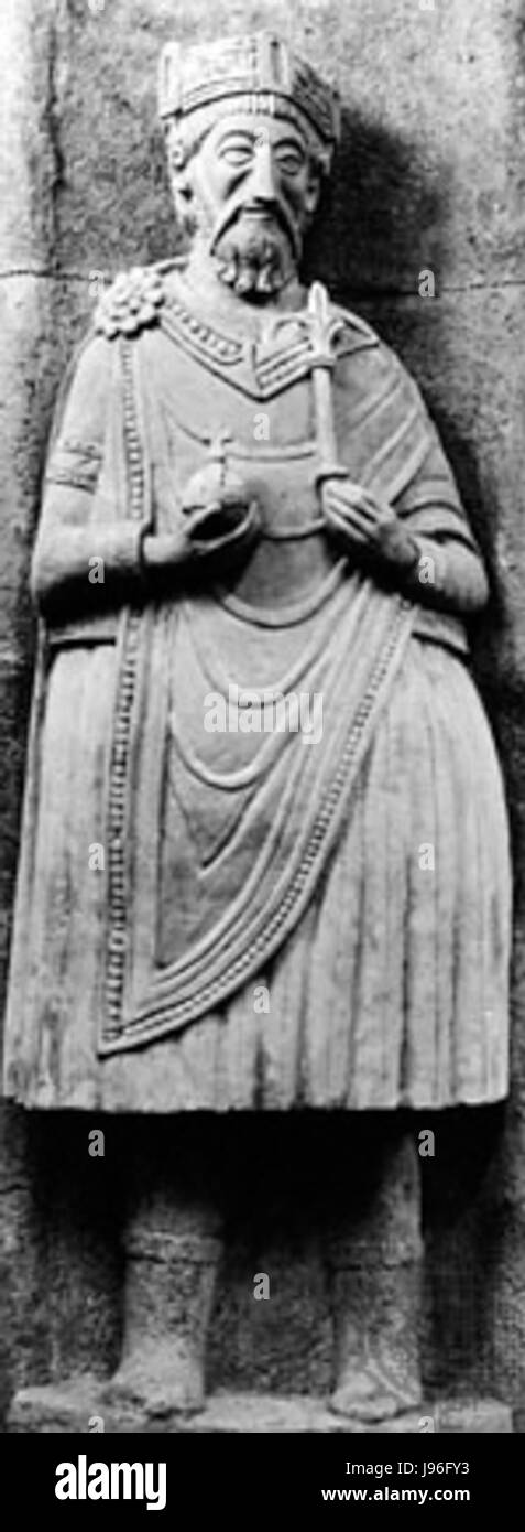Statue Charlemagne saint Jean Baptiste Stock Photo