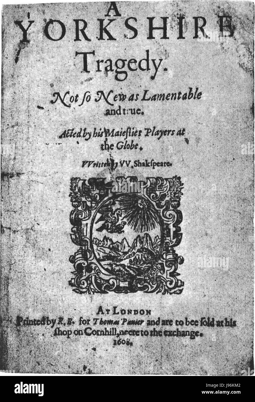 Yorkshire Tragedy 1608 TP Stock Photo Alamy