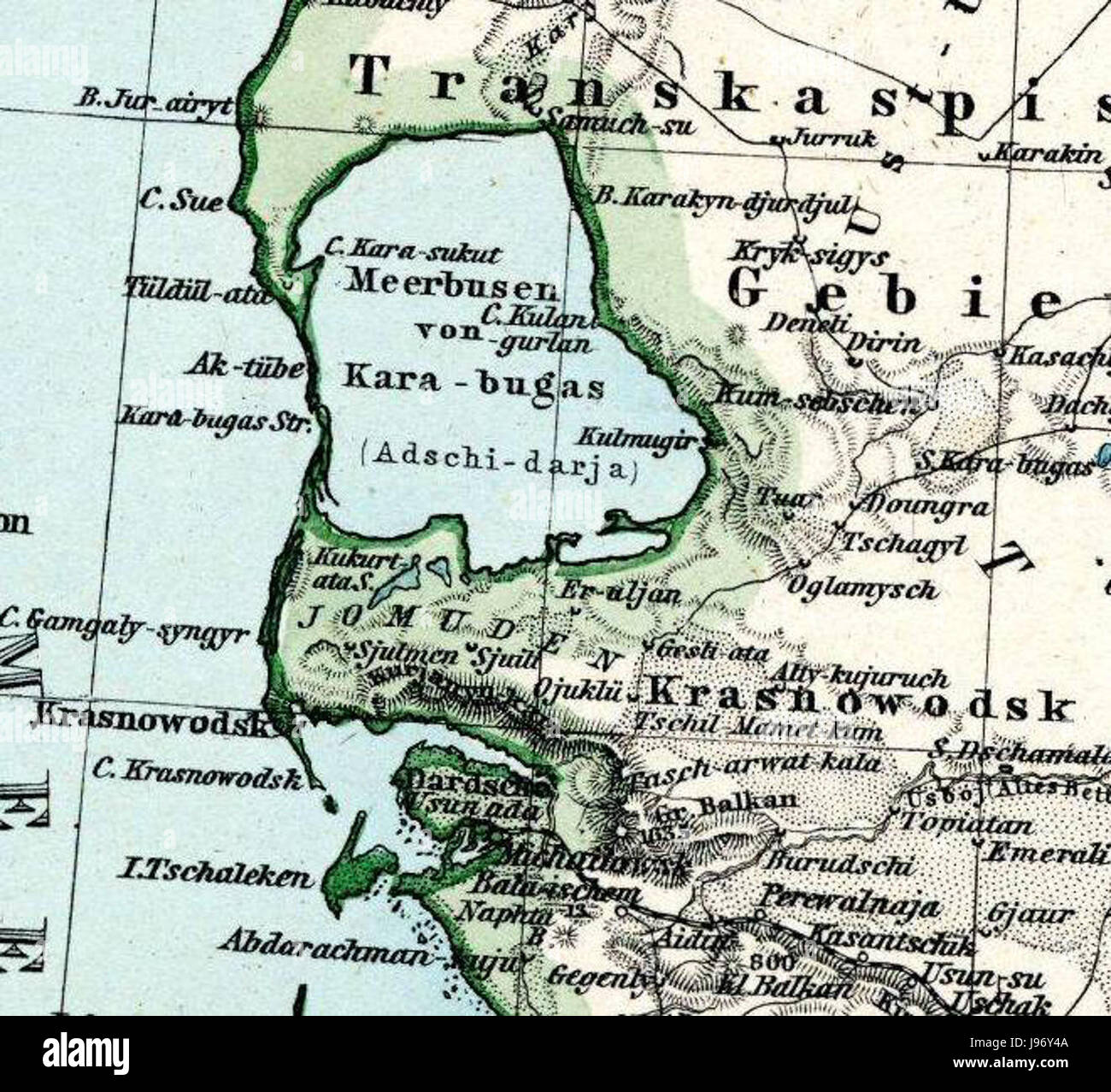 Caspian sea map hi-res stock photography and images - Alamy
