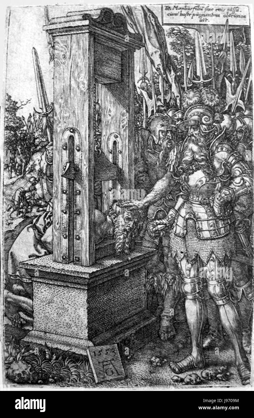 Titus Manlius enthauptet seinen Sohn Stock Photo Alamy