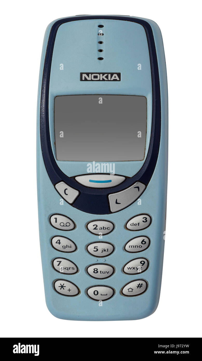 Blue Nokia 6210 phone original Stock Photo