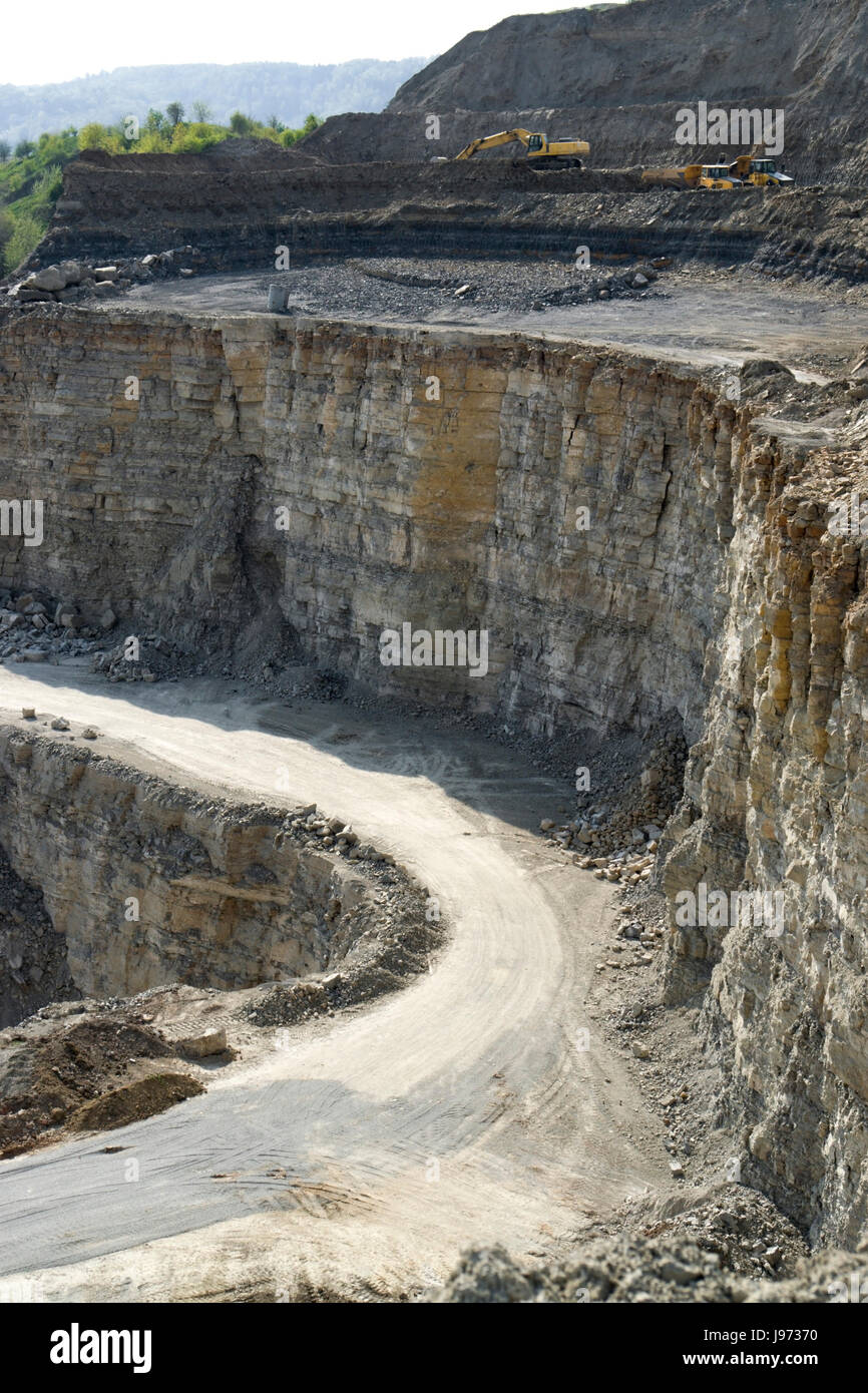 dredger, surface mining, quarry, shovel, stone, ground, soil, earth