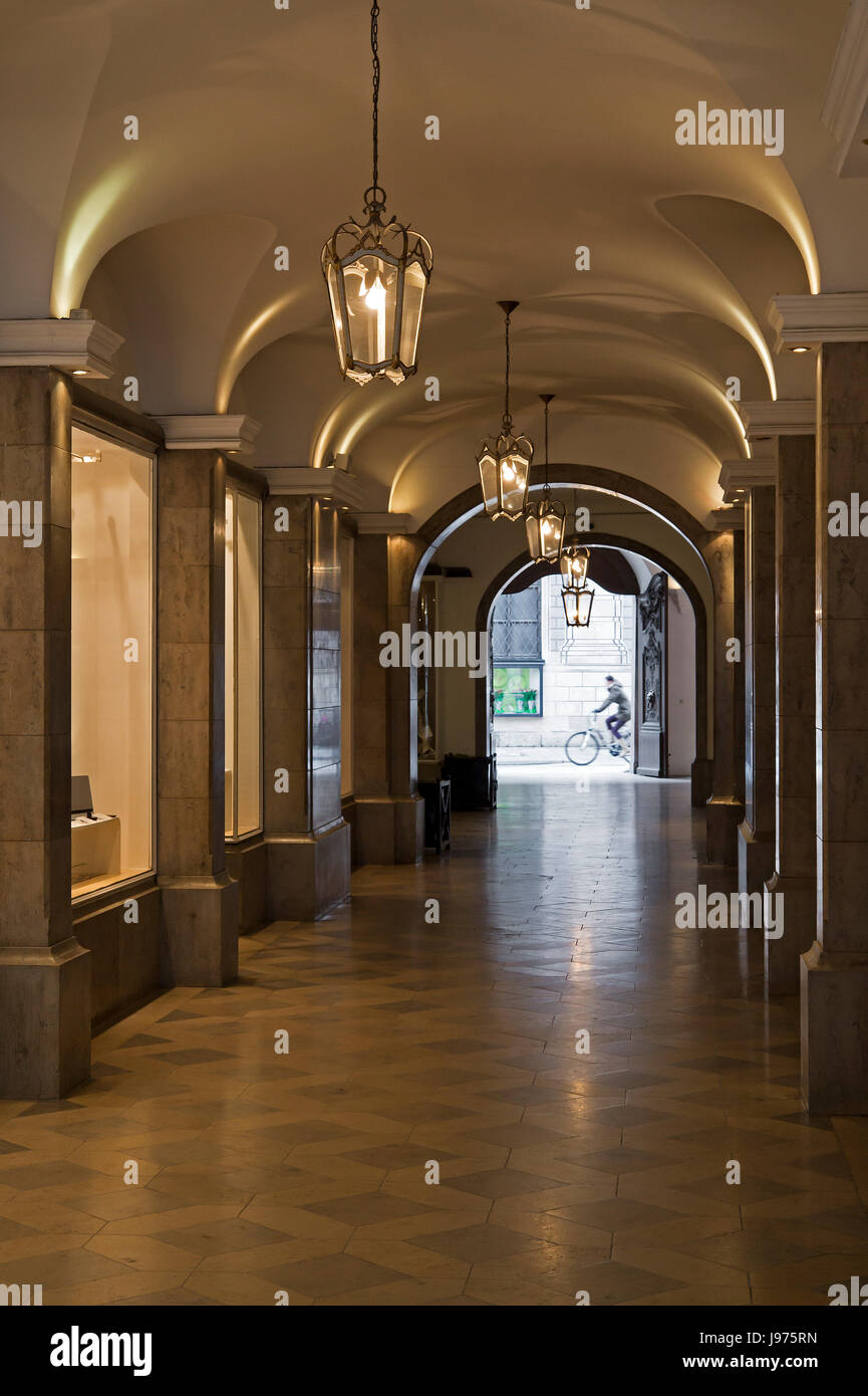 historic passage in the old town of munich in germany Stock Photo