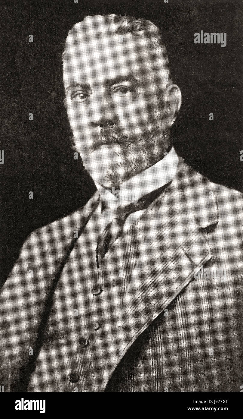 Theobald Theodor Friedrich Alfred von Bethmann-Hollweg, 1856 – 1921.  German politician and statesman,  Chancellor of the German Empire from 1909 to 1917.  From Hutchinson's History of the Nations, published 1915. Stock Photo