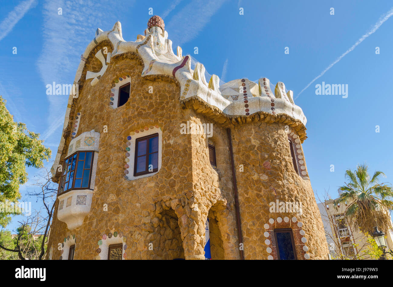 Pac Guell in Barcelona-Spain Stock Photo