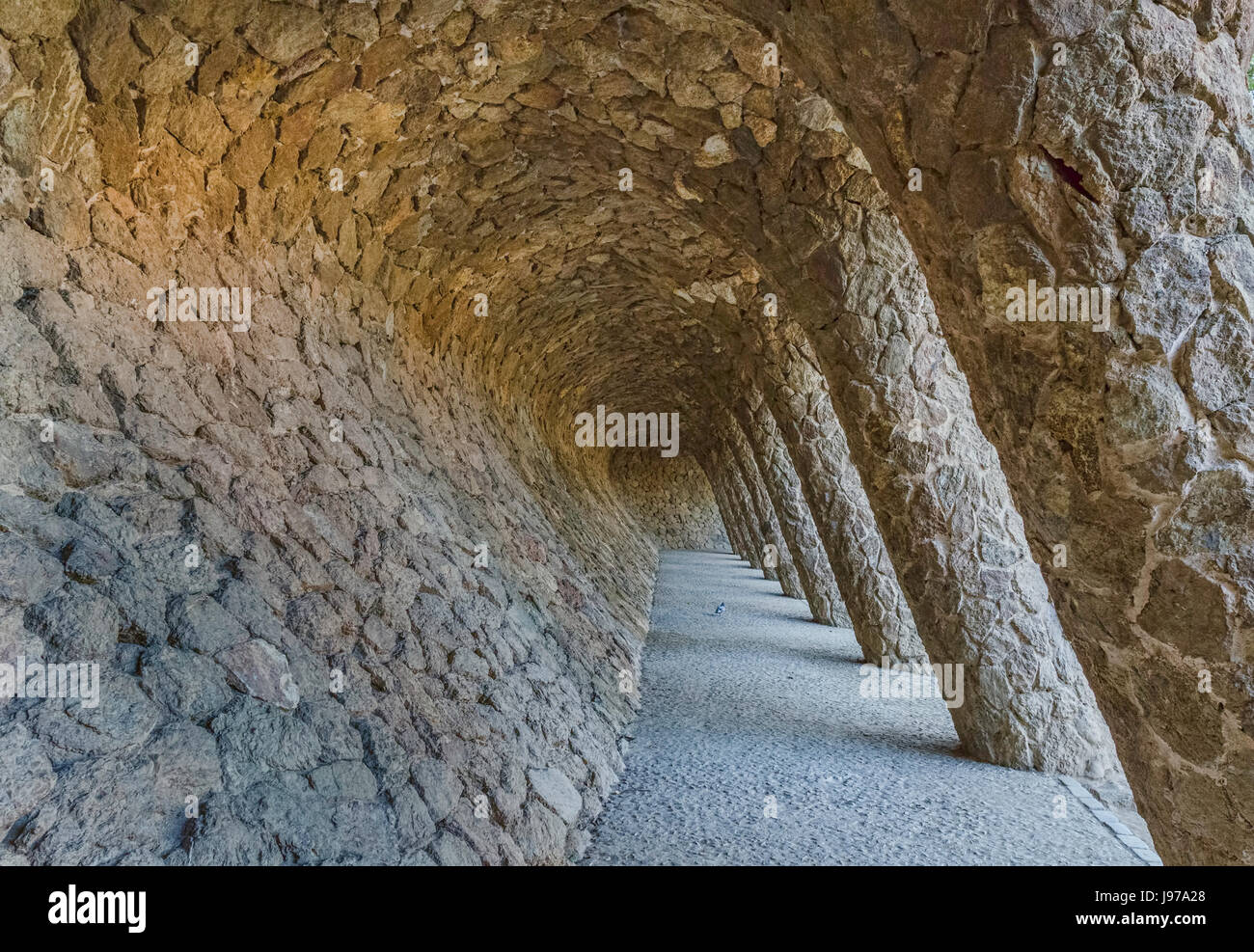 Pac Guell in Barcelona-Spain Stock Photo