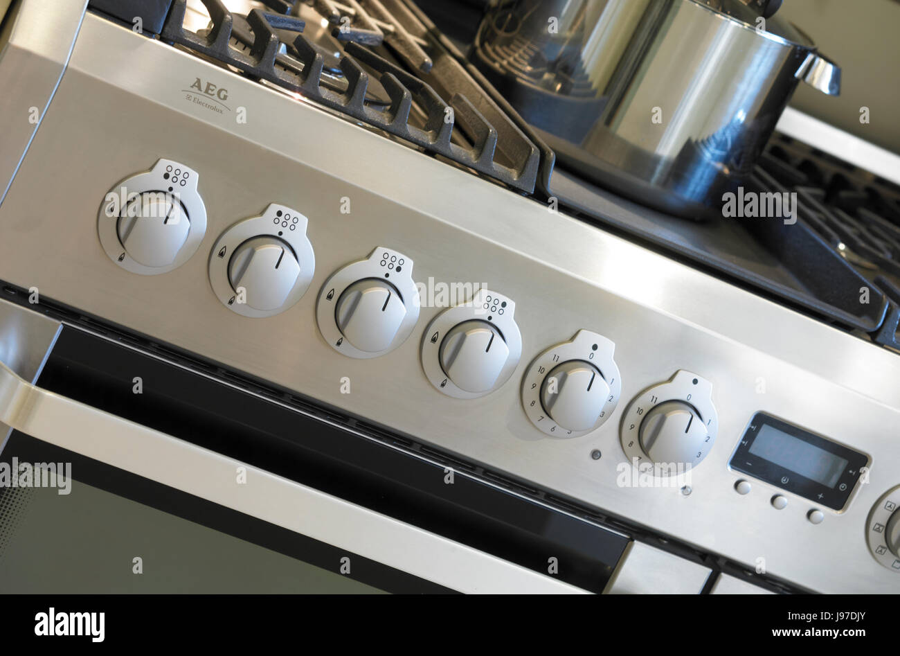 Cooker and oven hob in kitchen Stock Photo Alamy