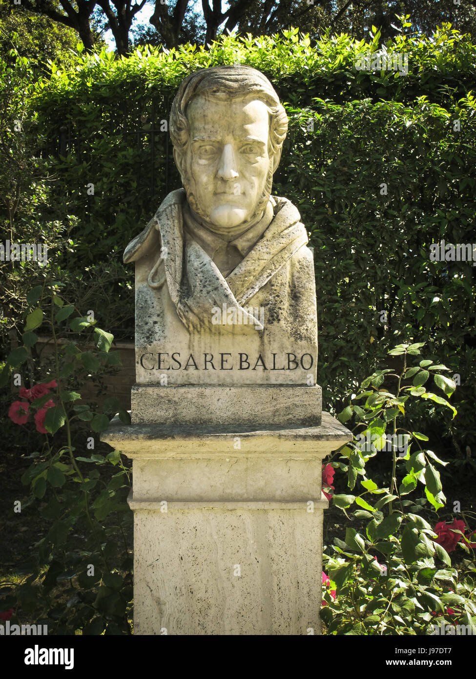 Bust sculpture of Cesare Balbo Stock Photo