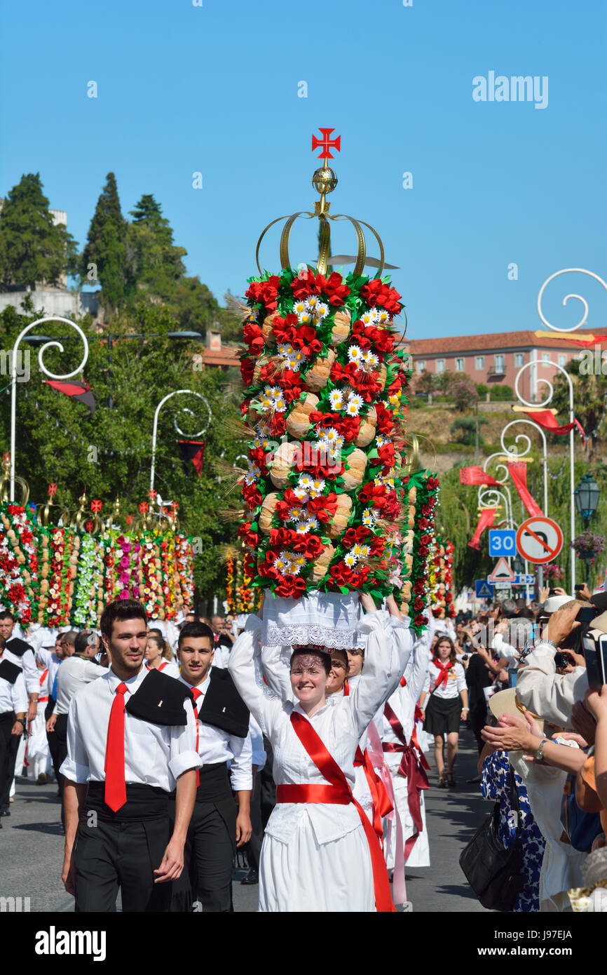 The Festa dos Tabuleiros (Festival of the Trays) in Tomar. Portugal Stock Photo