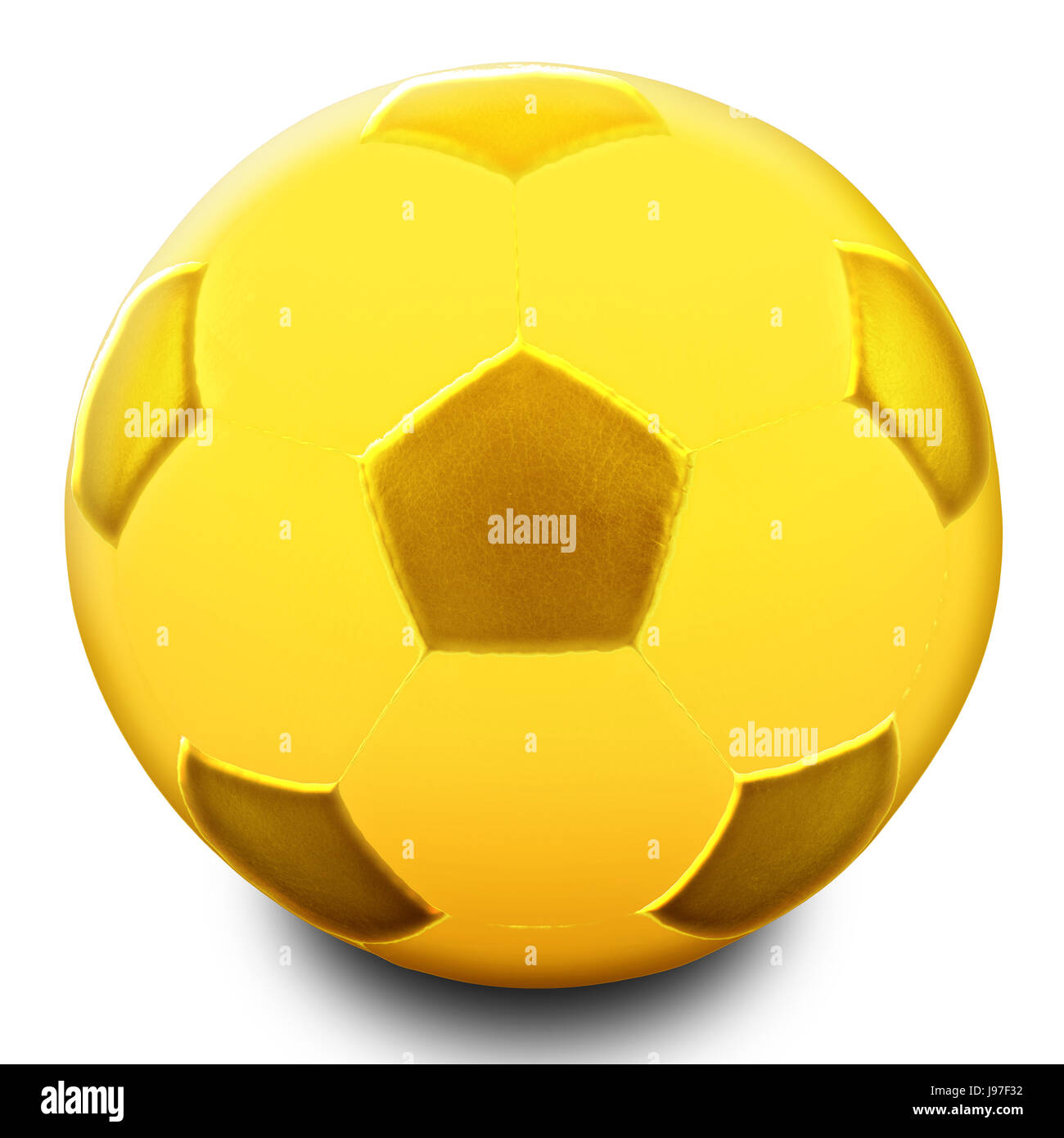 Gold Soccer Ball isolated against the white background Stock Photo - Alamy
