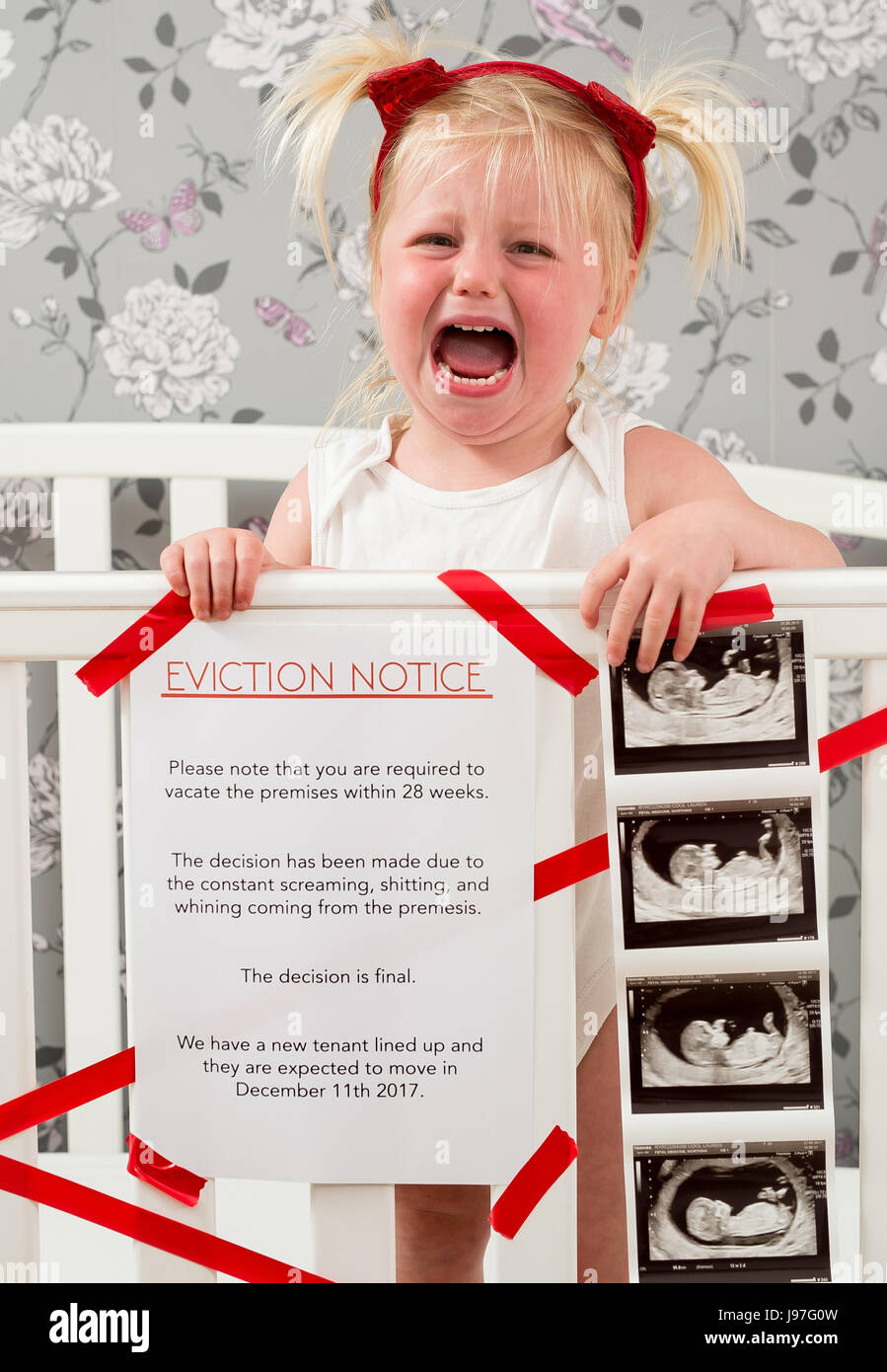 Funny baby girl announcements sales