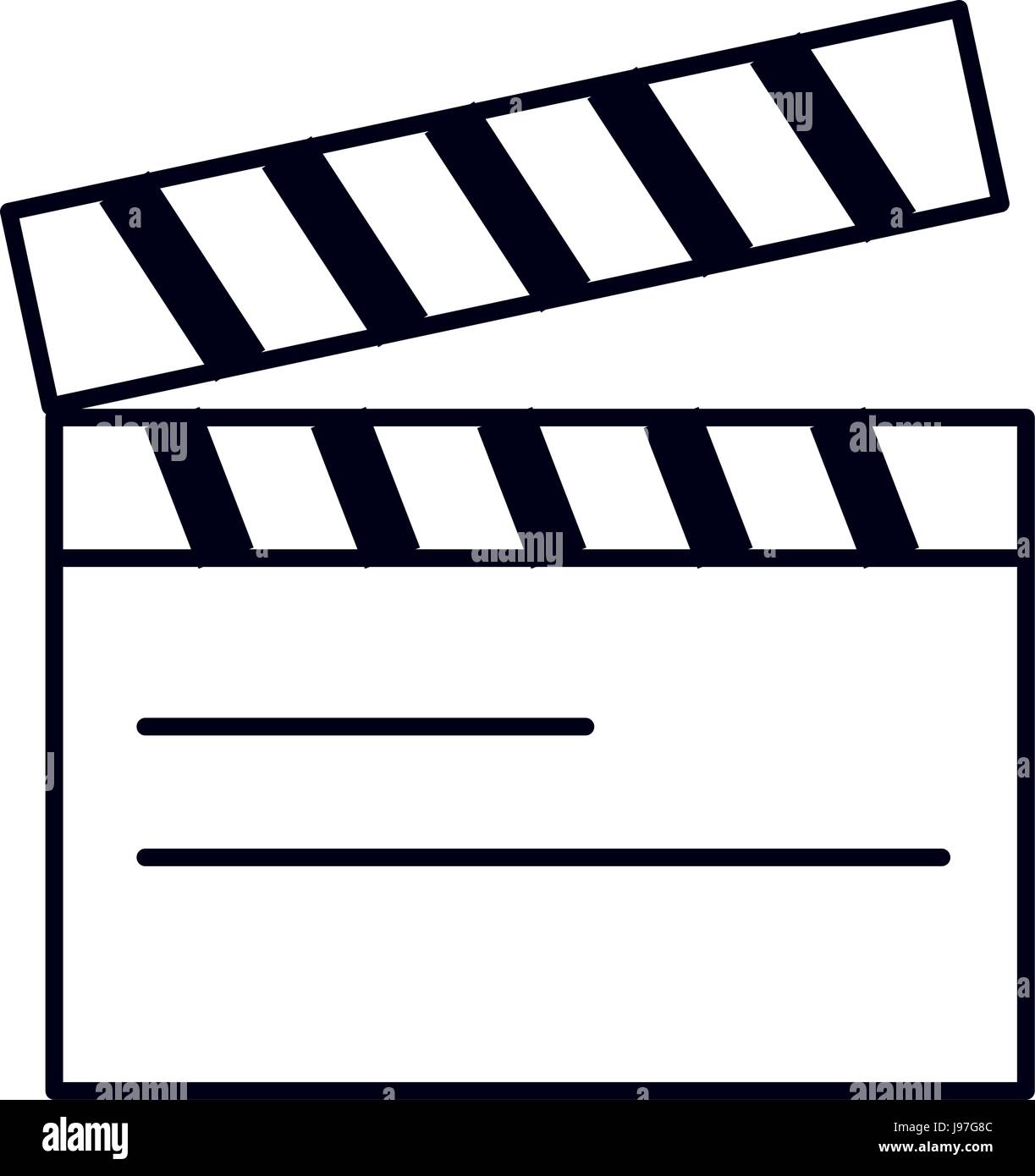 clapper board cinema icon Stock Vector