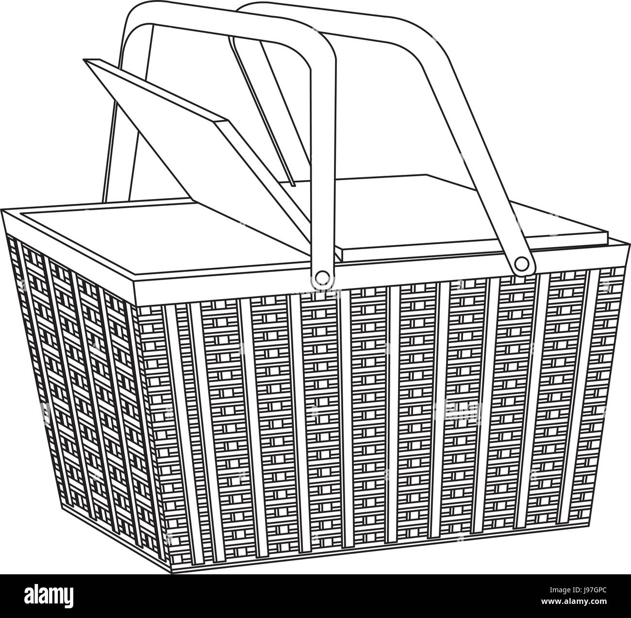picnic basket isolated icon Stock Vector Image &amp; Art - Alamy