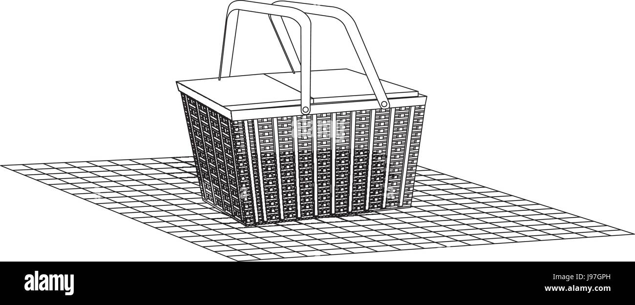 picnic basket isolated icon Stock Vector Image & Art - Alamy
