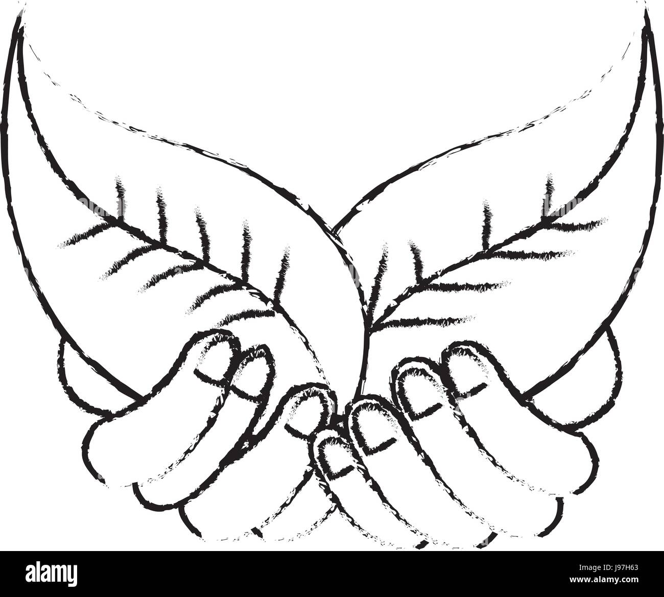 hands with leafs plant ecology icon Stock Vector Image & Art - Alamy