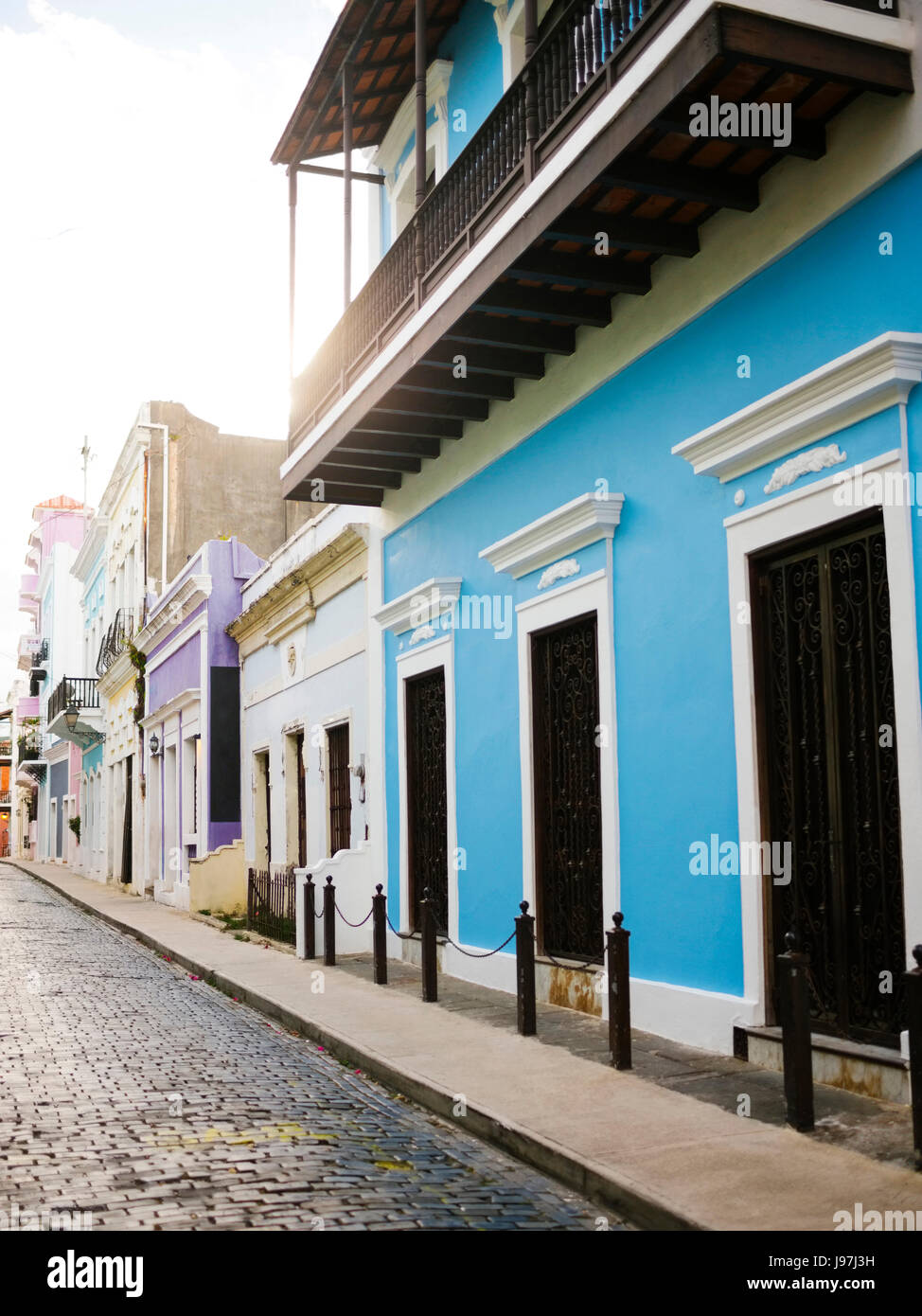 Puerto Rico, San Juan, Narrow streets of old town Stock Photo Alamy