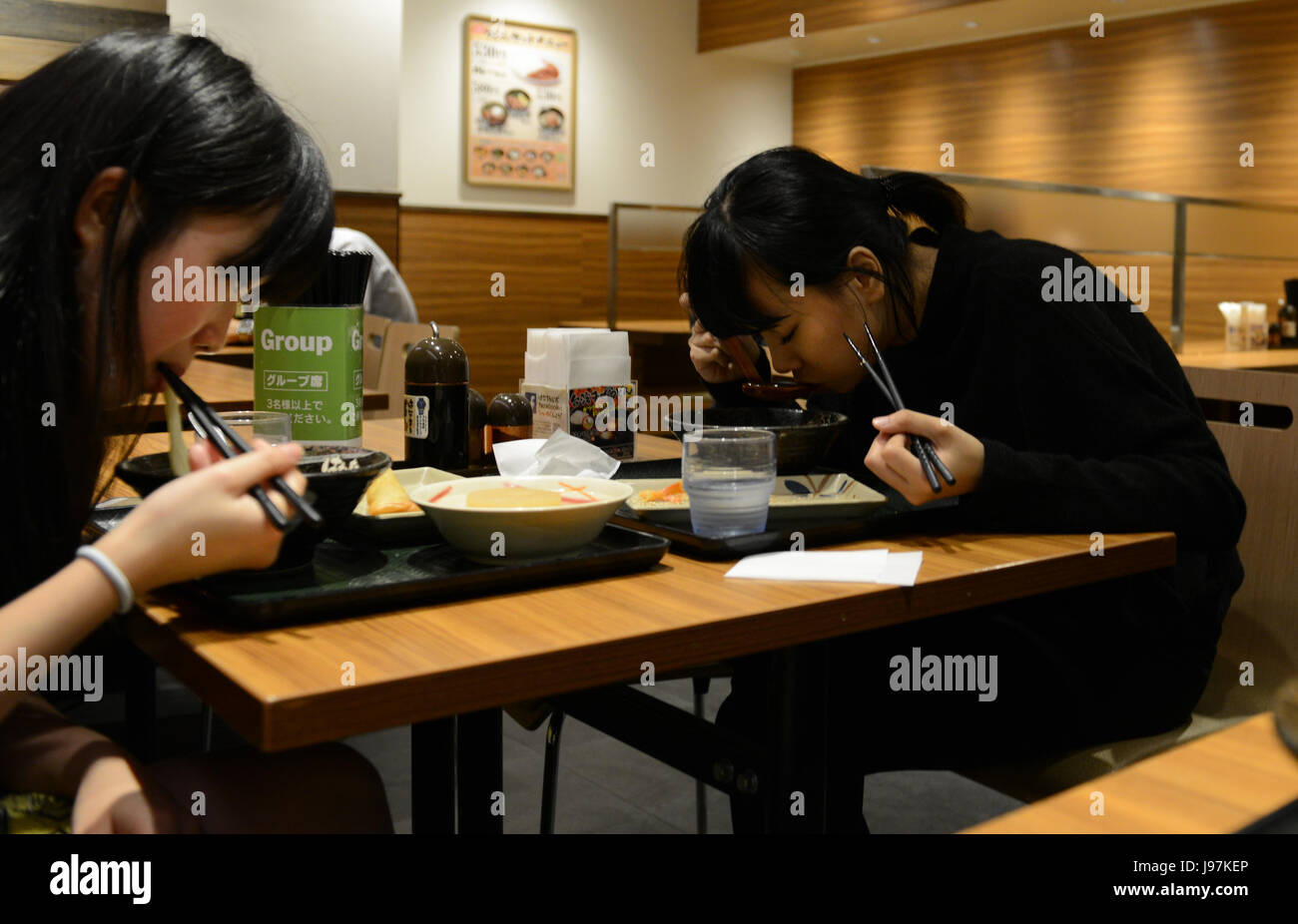 Enjoying a Tempura with Soba / Udon lunch in Tokyo Stock Photo Alamy