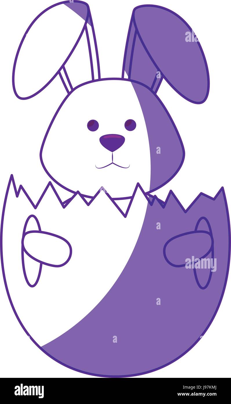 Cute easter bunny cartoon Stock Vector Image & Art - Alamy