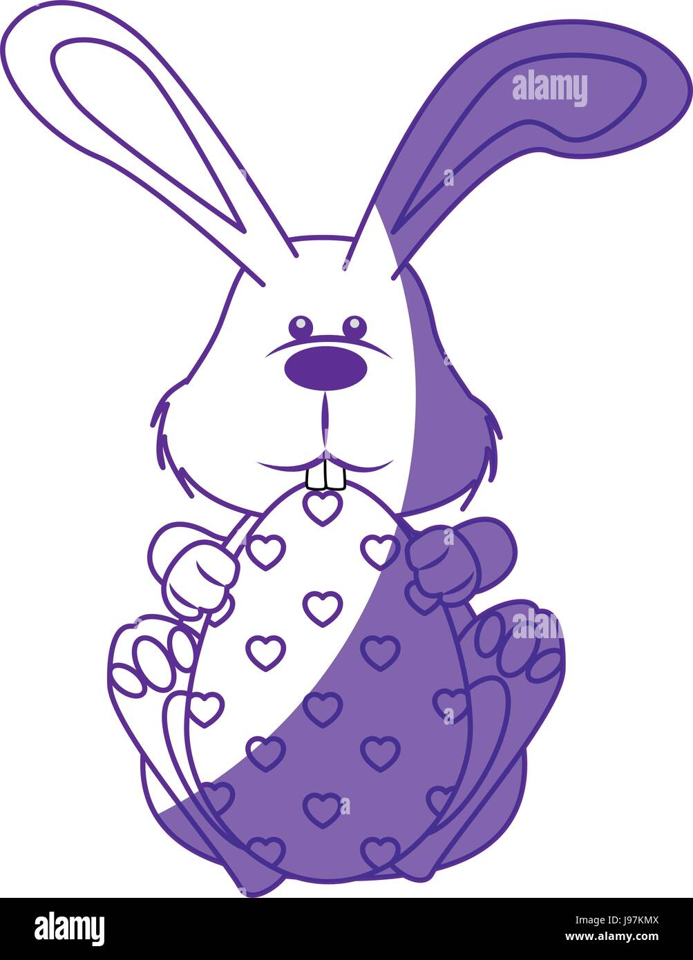 Cute easter bunny cartoon Stock Vector Image & Art - Alamy