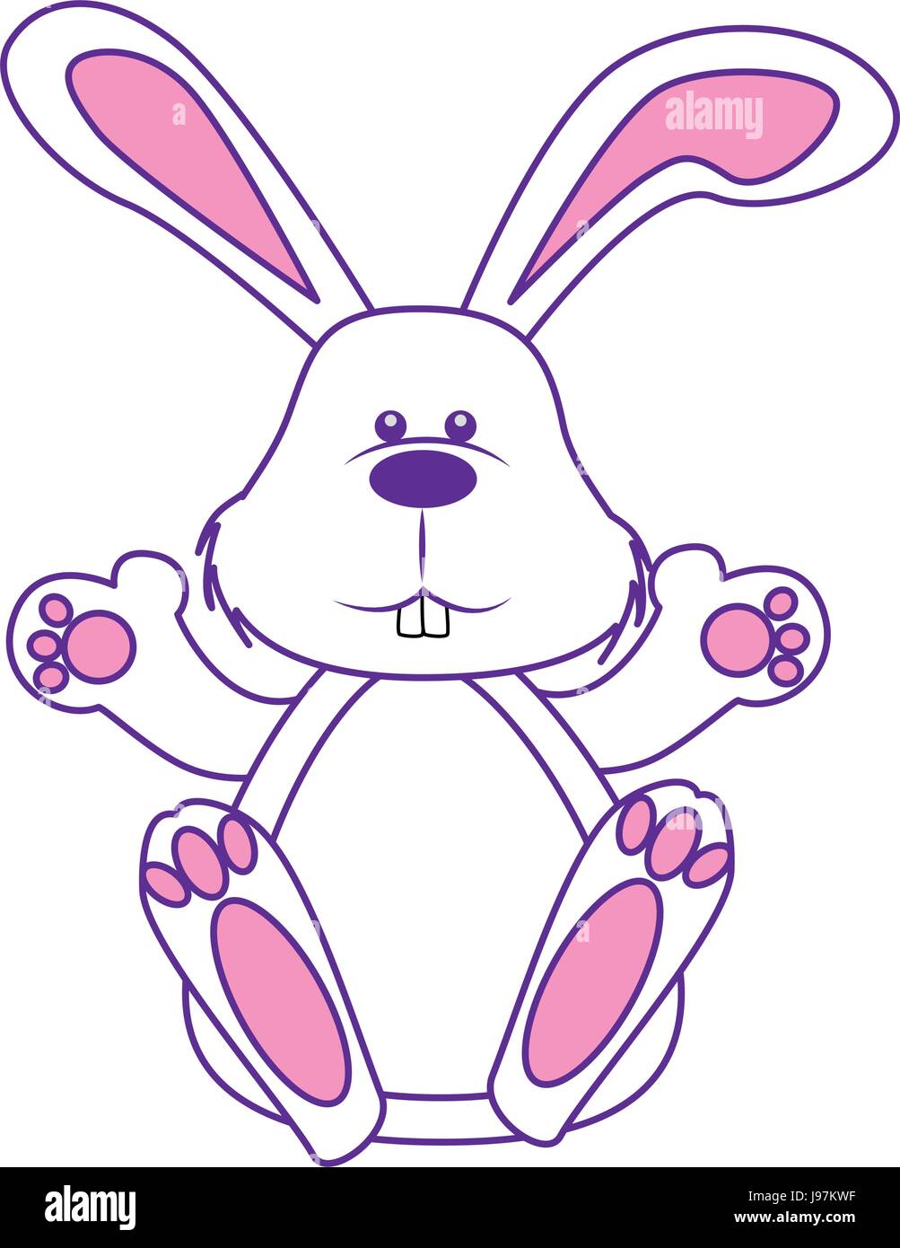 Cute easter bunny cartoon Stock Vector Image & Art - Alamy