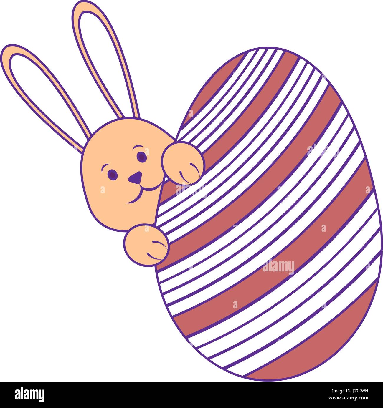 Cute easter bunny cartoon Stock Vector Image & Art - Alamy