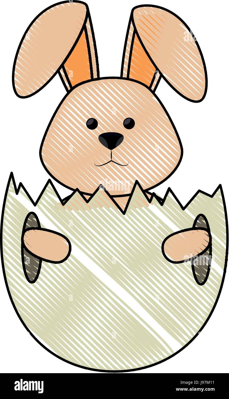 Cute easter bunny cartoon Stock Vector Image & Art - Alamy